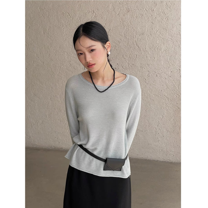 Dame afslappet sweater med elegant skæring og fin struktur Stilla