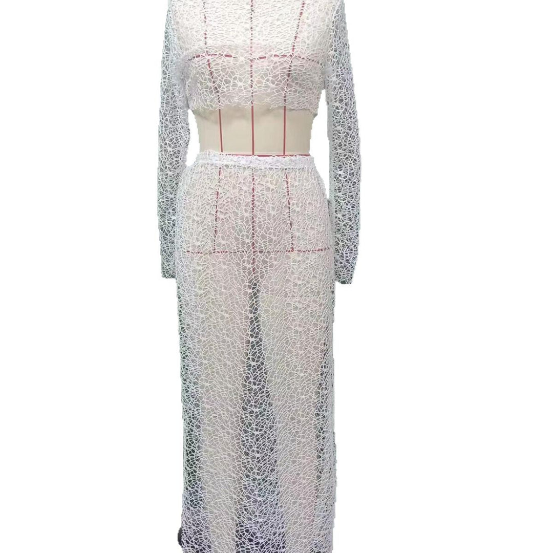 Dame Sommernetkjole med højt skåret design Stilla