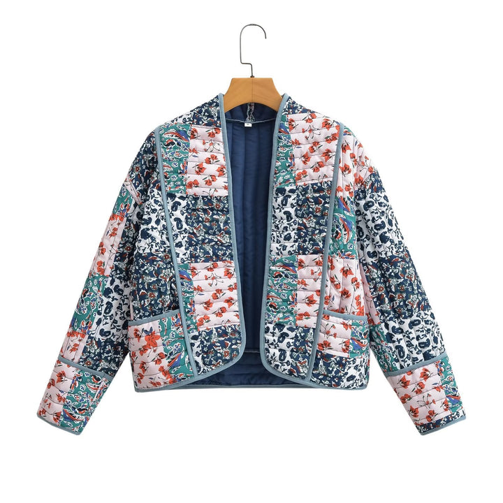 Dame quiltet Jacquard-jakke Stilla
