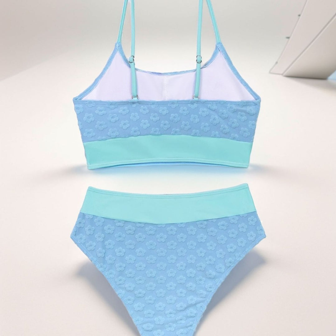 Dame Bikini-top med høj talje og blomsterprint Skovae