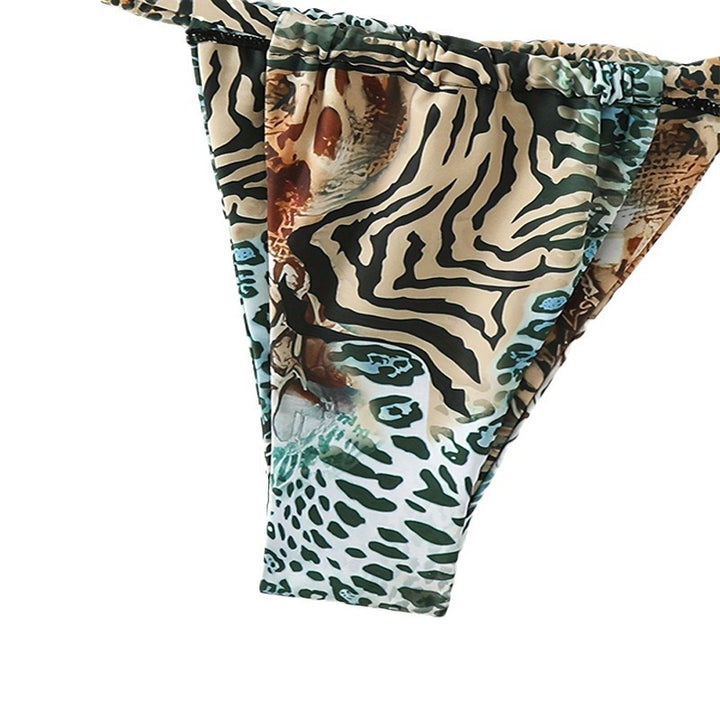 Dame Triangel-Bikini med legende patchwork-mønster Skovae