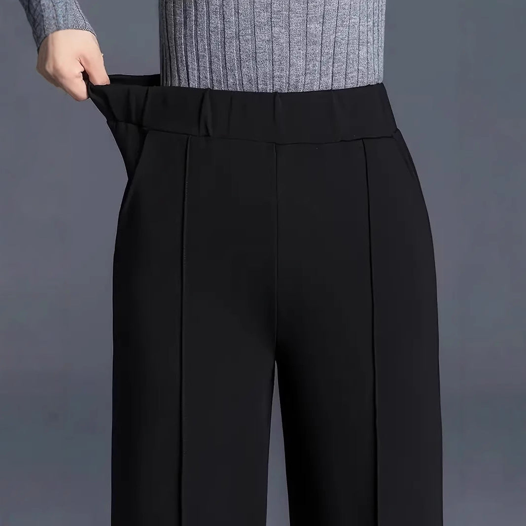 Dame Oversize-bukser med høj talje og elegante folder Stilla