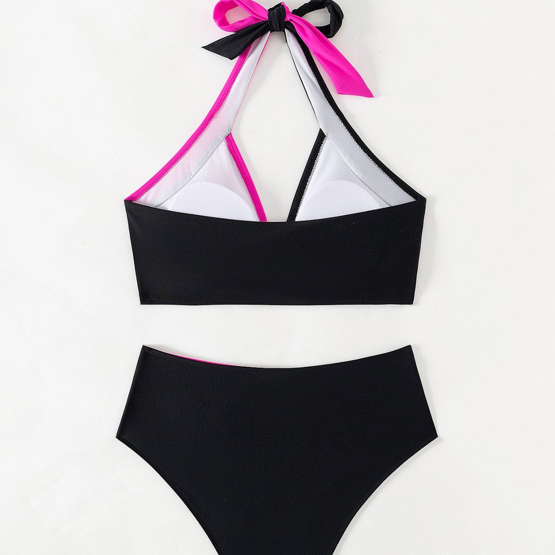 Dame Bikini-sæt med innovativt indpakningsdesign og høj benudskæring Stilla