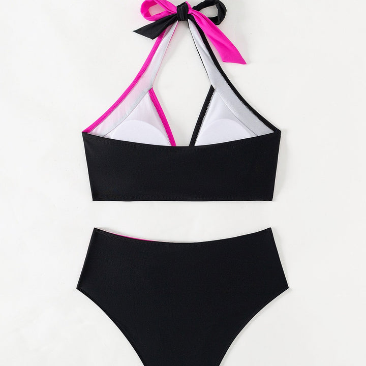 Dame Bikini-sæt med innovativt indpakningsdesign og høj benudskæring Stilla