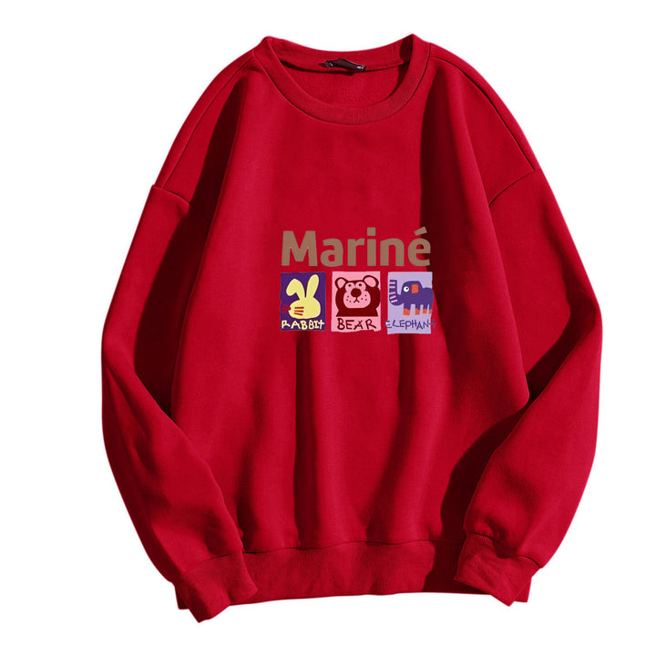 Kvinders hyggelig sweatshirt med dyremotiver Skovae