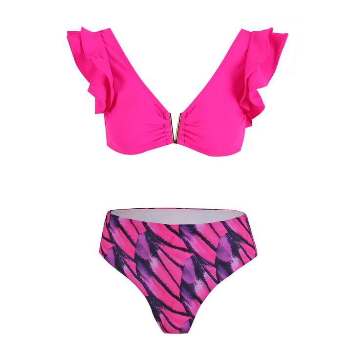 Dame Bikini med flæser og polstret overdel fra Stilla