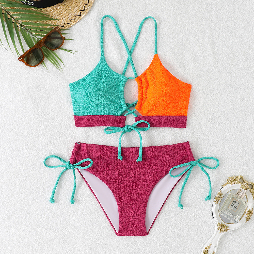 Dame struktureret Cut-Out Bikini Sæt Stilla