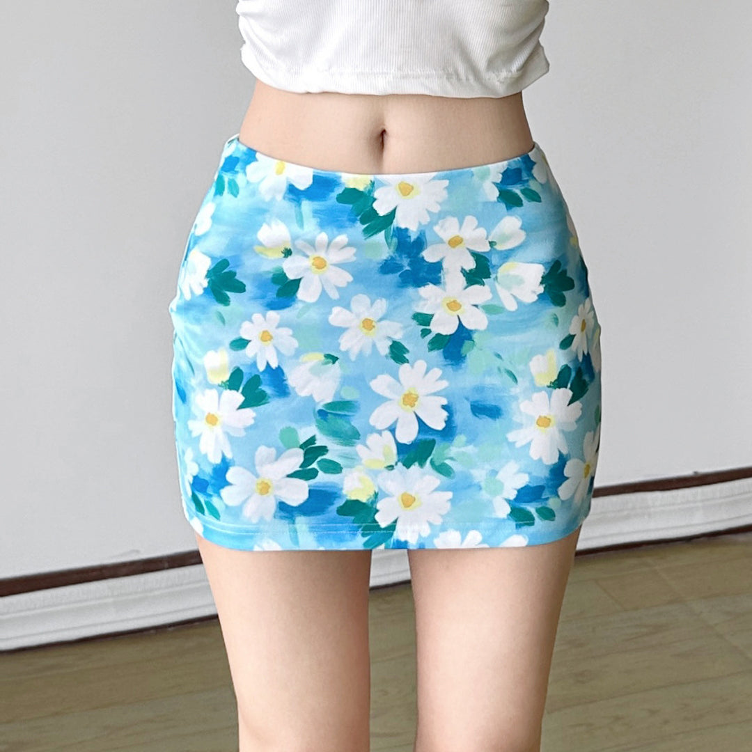 Damer mini skirt med svingende lag-design og elastisk talje Skovae