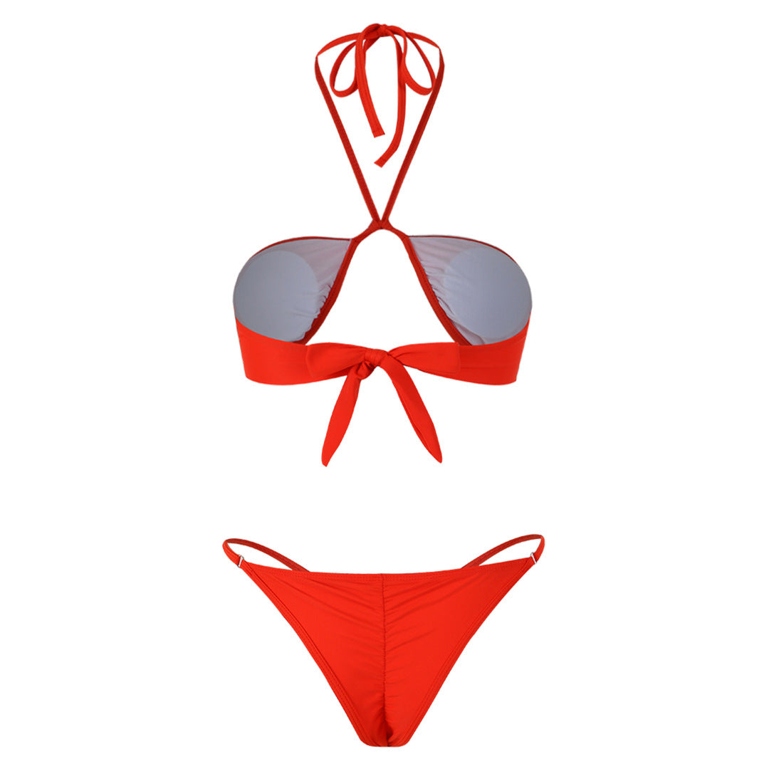 Dame Bikini-sæt med elegant bandeau-overdel og justerbar trusse Stilla