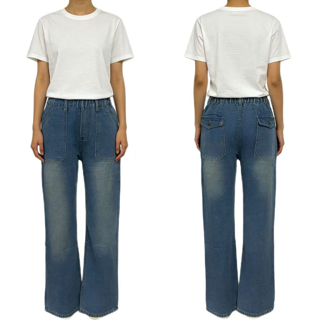 Dame High-Waist Jeans i Vintage-stil Skovae