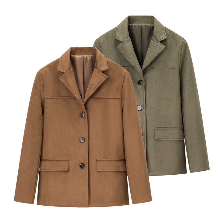 Dame elegant Suede-blazerjakke Stilla