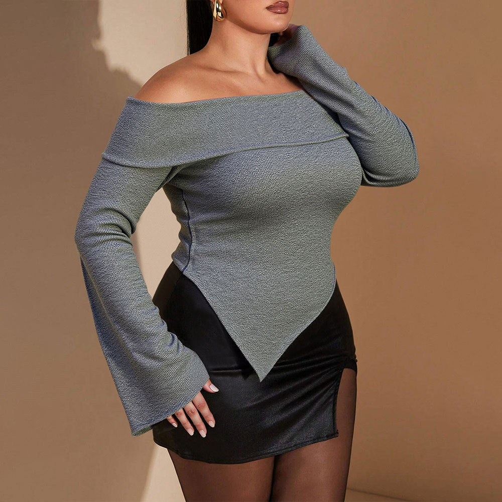 Dame Offshoulder top med bred ærme Stilla