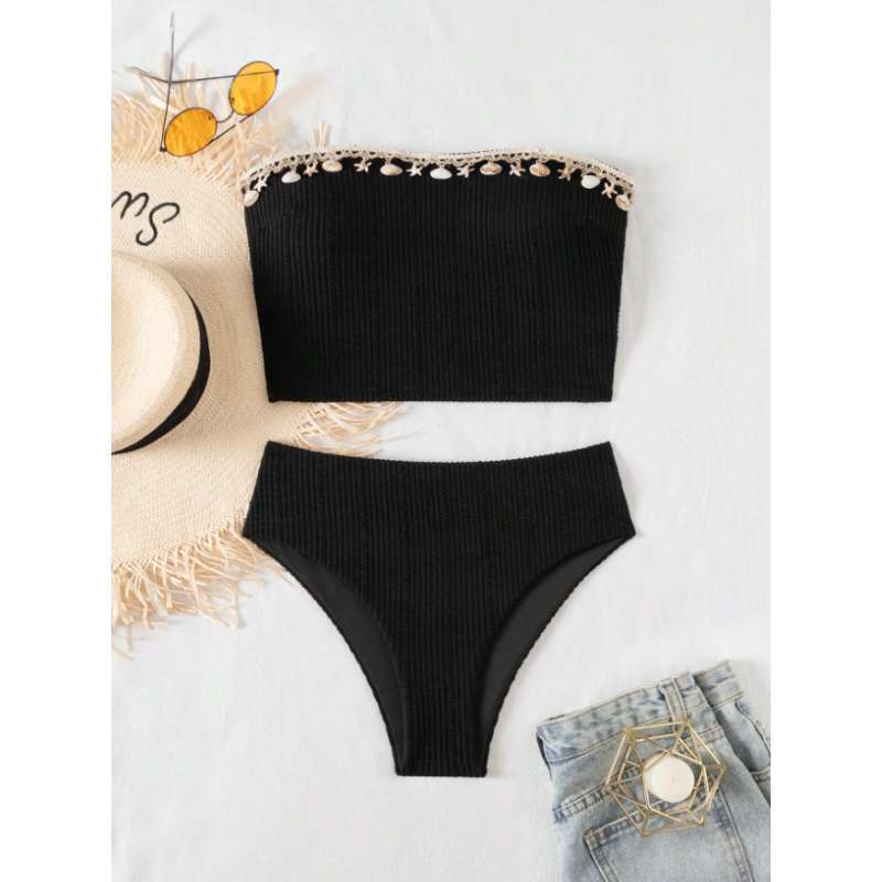 Dame Bandeau Bikini-sæt med muslinger Stilla