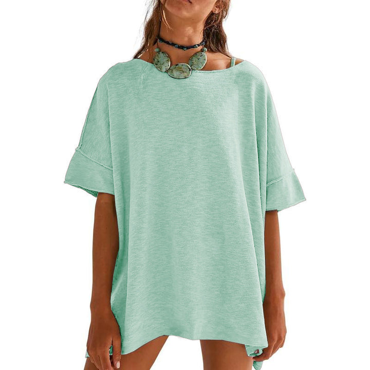 Dame Oversized Afslappet Fit T-Shirt Stilla