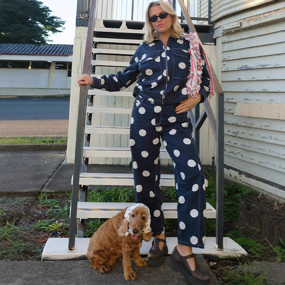 Dame Polka-Dots Cargo-Bukser Stilla