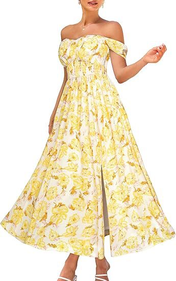 Dame blomsterkjole i maxi-stil med taljebælte fra Stilla