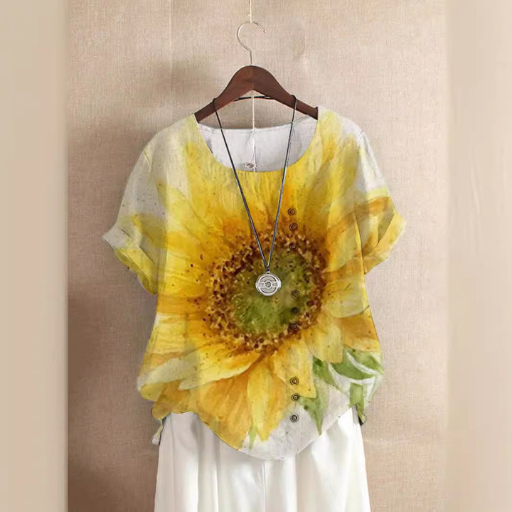 Dame Kunstnerisk Blomster mønster Bluse Stilla