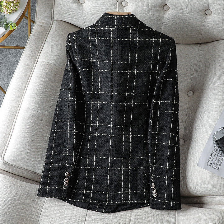 Stilla | Blazer Taljeret Pasform Struktureret Tweed Dobbeltknappet med Knapper