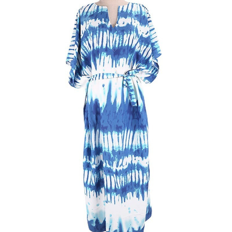 Dame Strandkaftan med moderne batik-design Stilla