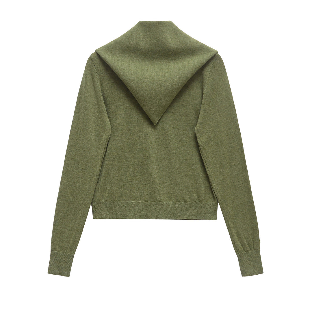Femme Elegant strik cardigan med bundet udskæring Stilla
