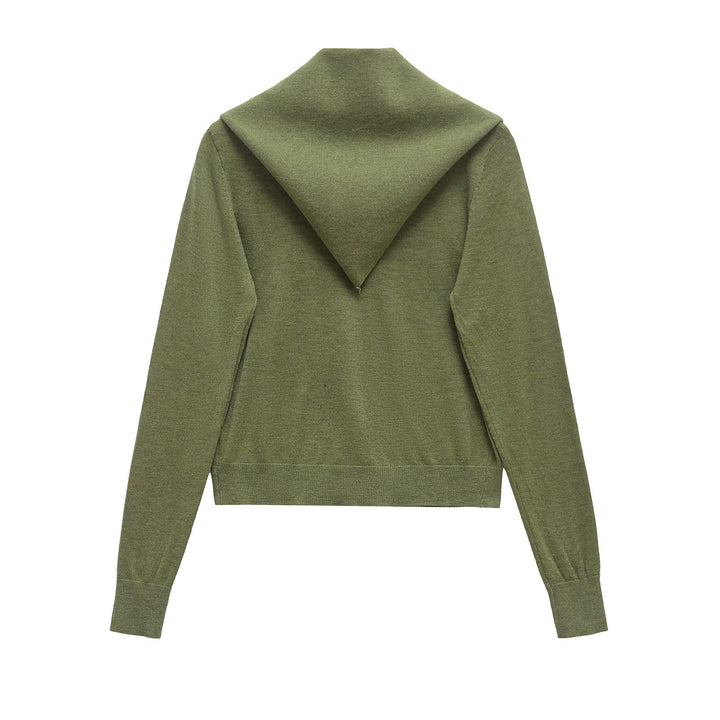 Femme Elegant strik cardigan med bundet udskæring Stilla