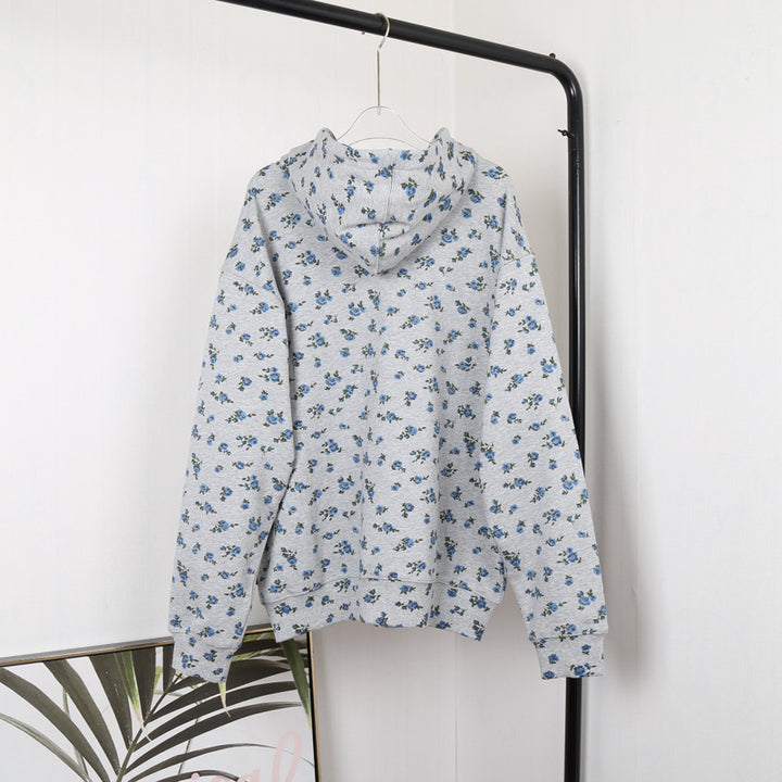 Femme Floral-Print Zip-Up Hoodie Stilla