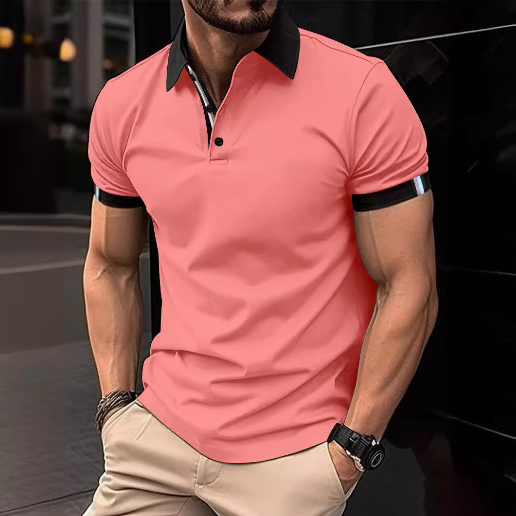 Herrer Performance Poloshirt med kontrastdetaljer Stilla
