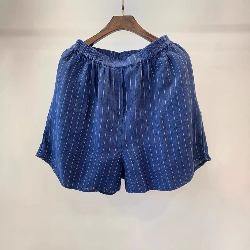 Femme Letvægt Stribet Relaxed Fit Shorts Stilla