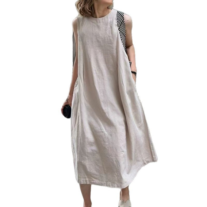 Dame Casual A-linje Maxi Kjole med Lommer Stilla