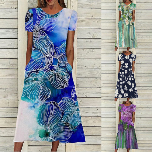 Dame Blomsterprint Maxikjole Stilla