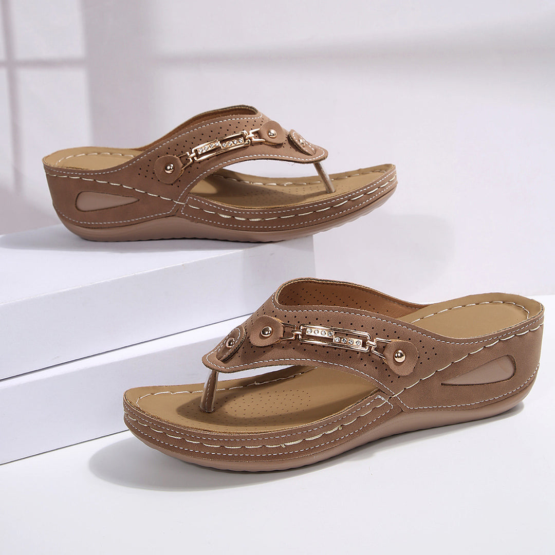 Dame Komfort Fritids Tåsplit Sandaler Stilla