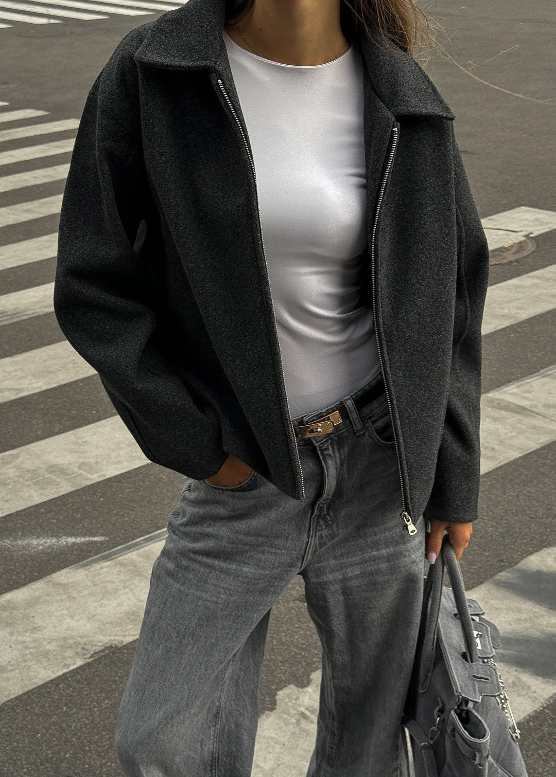 Stilla | Uldblanding Zip-Up Jakke