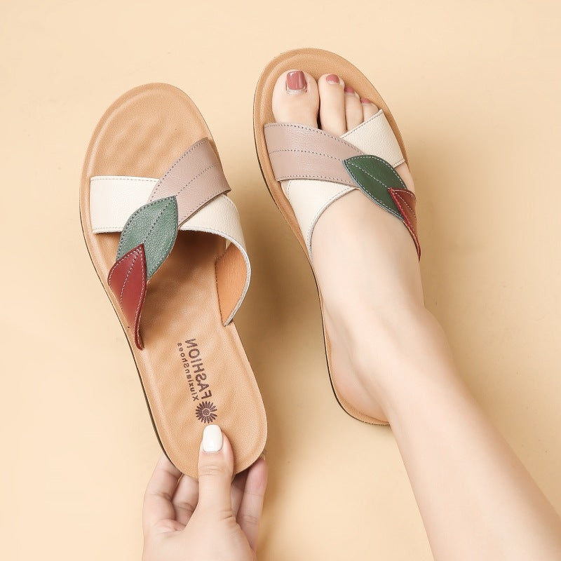Femme Komfort Slide Sandaler med stilfuldt krydsdesign Stilla