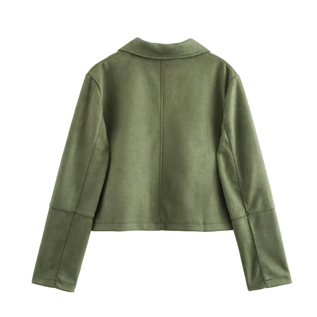 Femme Cropped Suede Utility Jakke Stilla