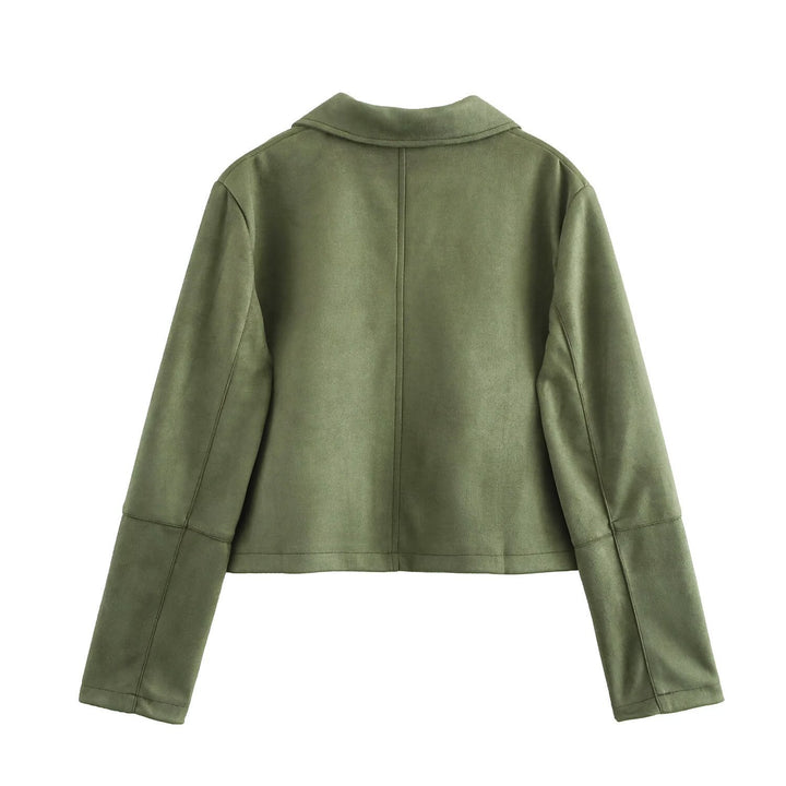 Femme Cropped Suede Utility Jakke Stilla