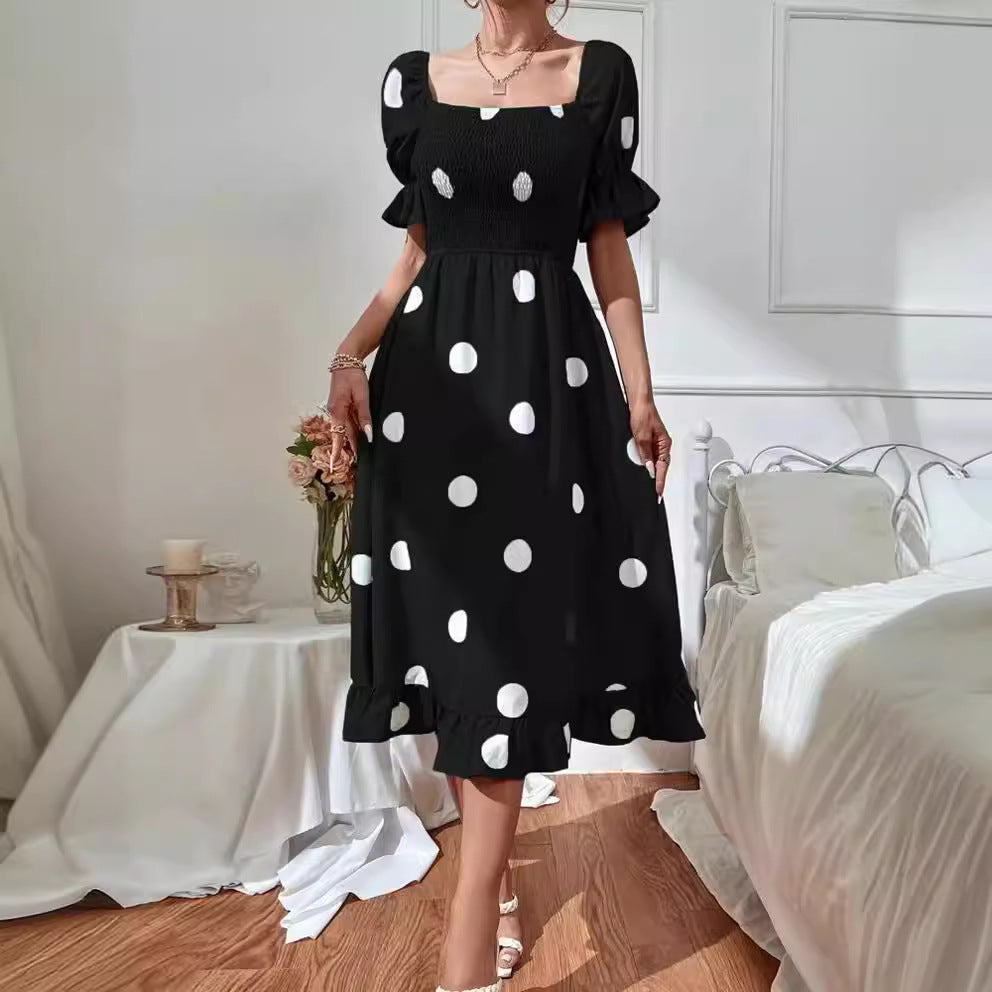 Damer Off-Shoulder Maxikjole med floral volantslutning Stilla