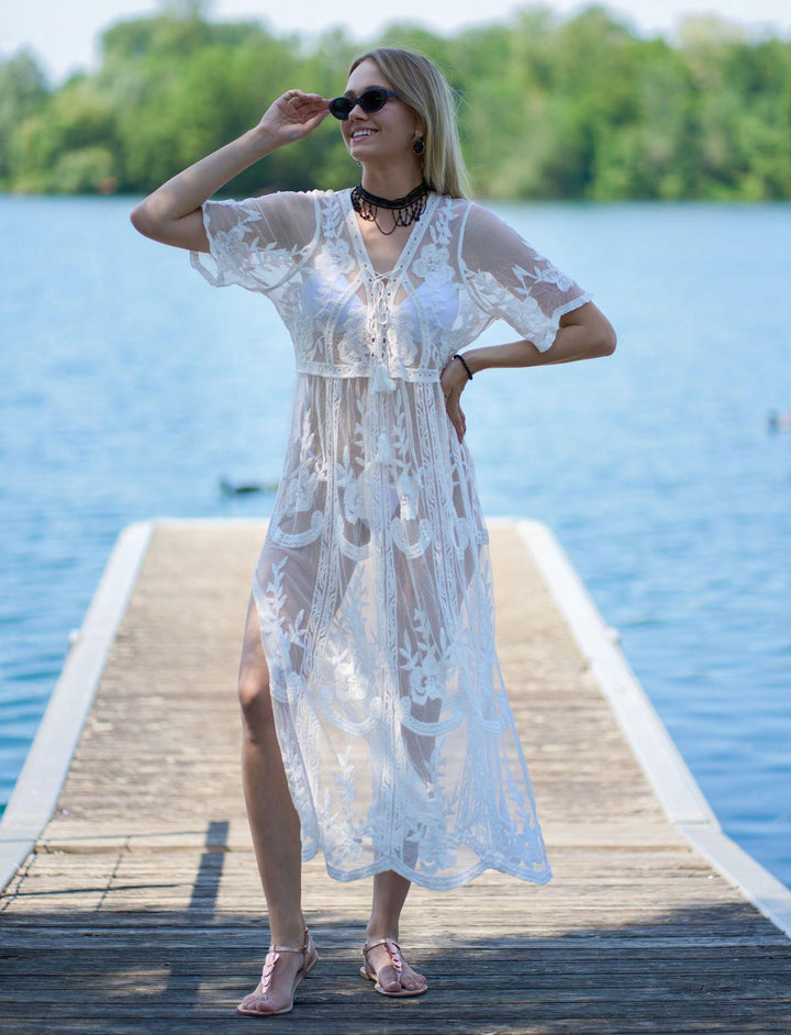 Dame spidse kimono med gennemsigtig elegance Stilla