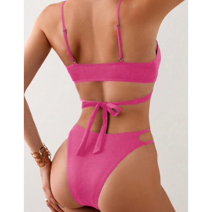 Dame Triangel-Bikini med raffineret indpakningsdesign og modet Cut-Out-detaljer Skovae