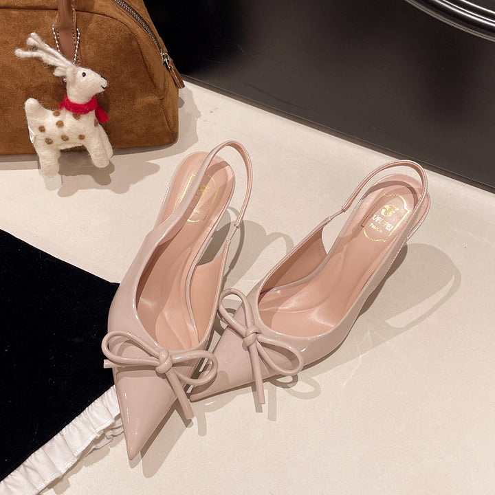 Dame elegante Slingback High Heels med sløjfeaccent Stilla
