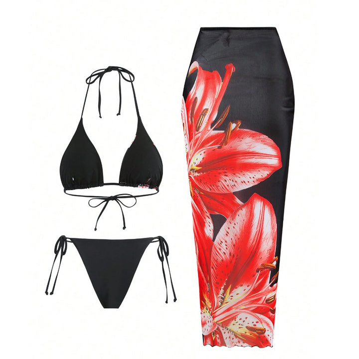 Dame Bikini-sæt med blomstret nederdel Stilla