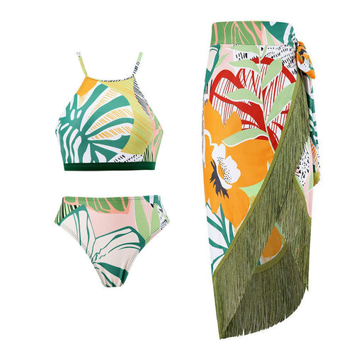 Dame bikini-sæt med glædeligt blomsterdesign og raffineret omslagskort Stilla