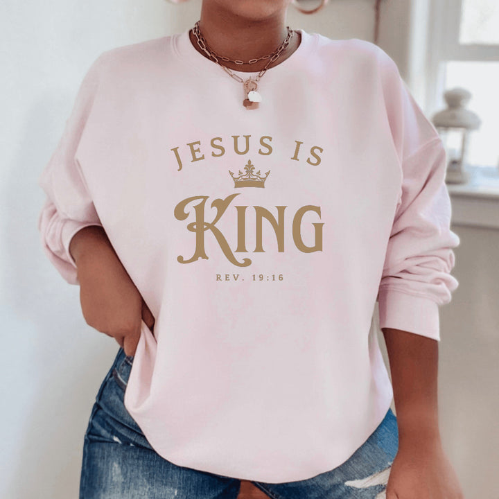 Kvinders sweatshirt med inspirerende bogstaver og løs pasform Stilla
