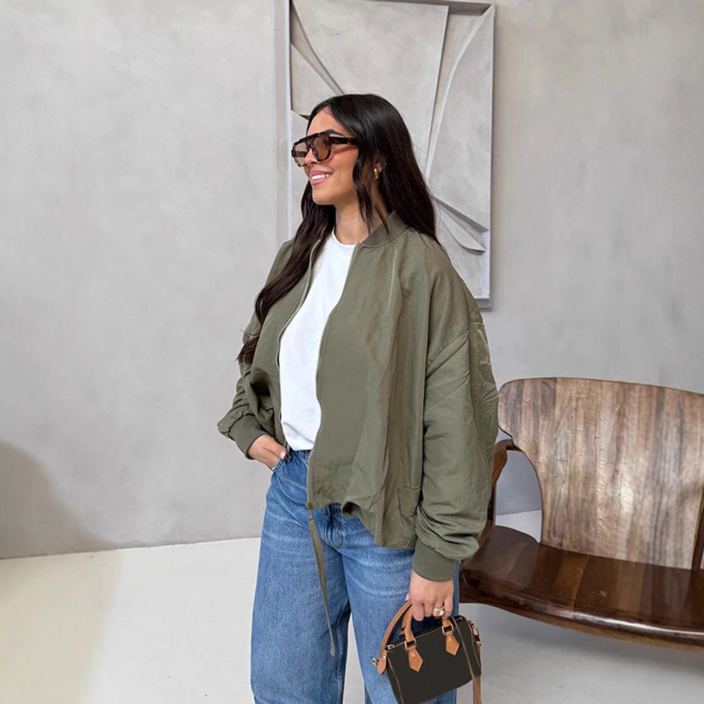 Damer stilfuld oversized bomberjakke Stilla