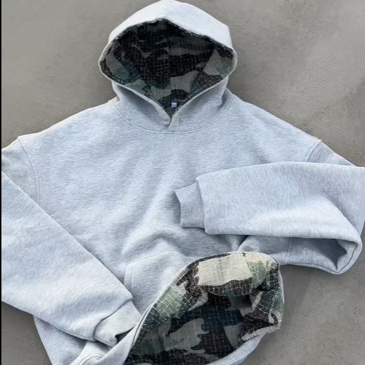 Kvinders hoodie med camouflagefor Stilla