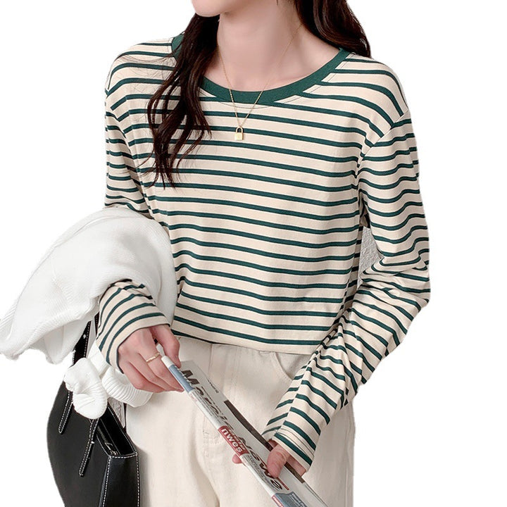 Kvinder langærmet stribet T-shirt Stilla