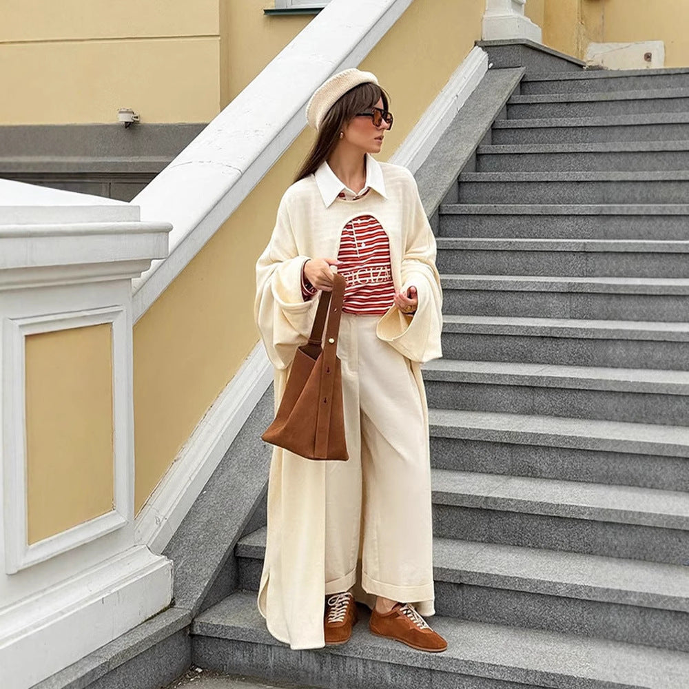 Dame Oversized Strik-Jakke Stilla