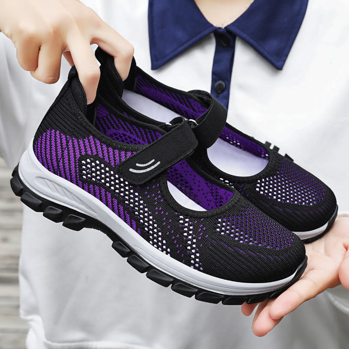 Dame Sporty Velcro Sneakers med åndbart overmateriale Stilla