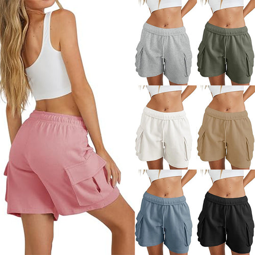 Dame cargo-shorts med elastisk talje og praktiske sidelommer Stilla