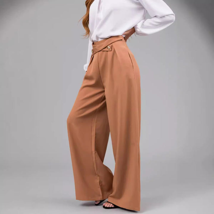 Dame Løstsiddende Culottes med stilfuldt knapdetalje Stilla