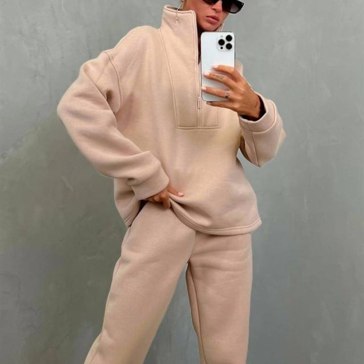 Stilla | Casual Zipper Sports Suit To-Piece Set